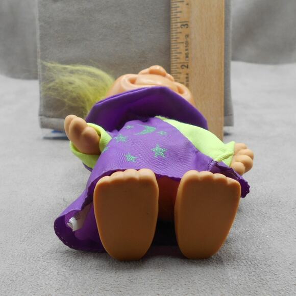 Vintage Toymax 1992 Wizard Troll Doll Eye's Light Up Yellow Hair No Sound - Picture 10 of 10